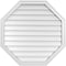Ekena Millwork Octagonal Surface Mount PVC Gable Vent w/ 2"W x 1-1/2"P Brickmould Frame, 34"W x 34"H GVPOC34X3402SN - alternate 1